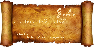 Zierhuth László névjegykártya