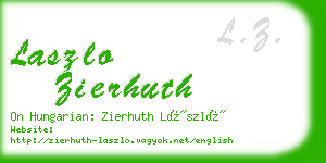 laszlo zierhuth business card